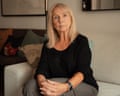 Suzanne Morgan sitting on a sofa