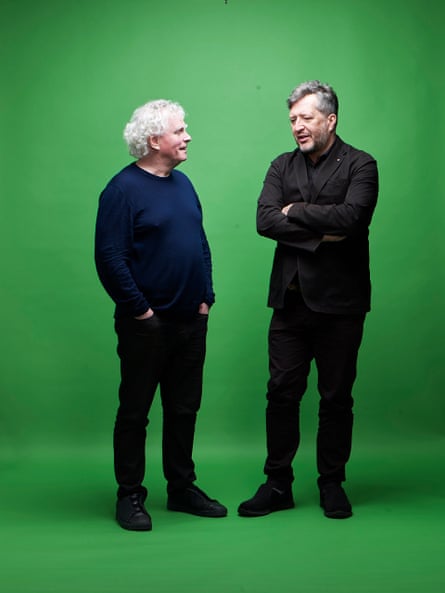 The conductor Simon Rattle, left, and composer Thomas Adès.