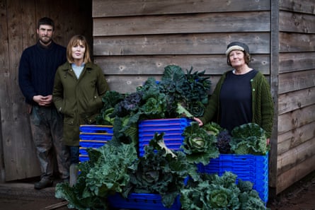 Gyngell in 2016 with Harry Astley and Jane Scotter at Heckfield Place in Hampshire, where she was culinary director.