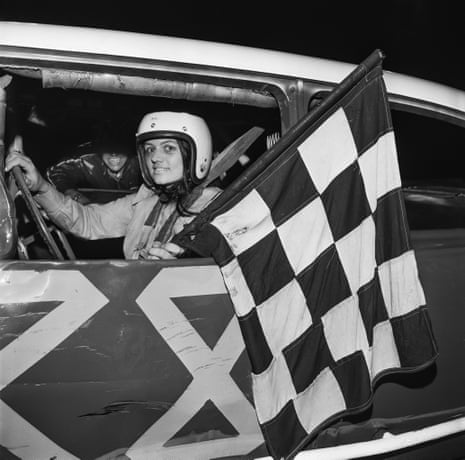 ‘There had to be good opportunities for a historian-with-a-camera in training’ … Female Driver, taken from Henry Horenstein’s photobook Speedway 1972.