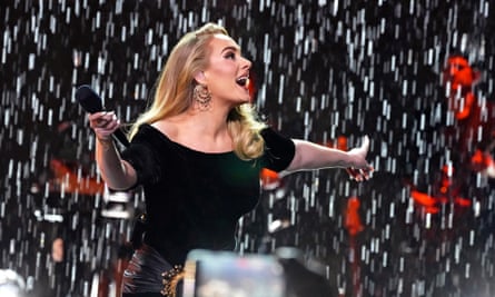 Adele performs during her Weekends with Adele residency in Las Vegas, Nevada.