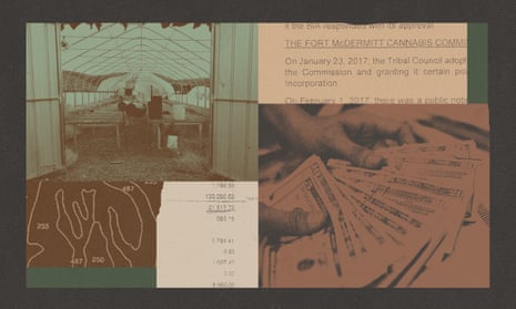 composite image of a greenhouse, money and documents