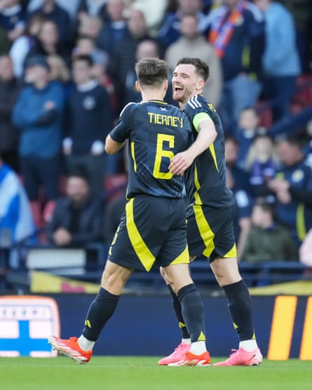 Kieran Tierney’s partnership with Andy Robertson on the left-hand side has been a key part of Scotland’s success.
