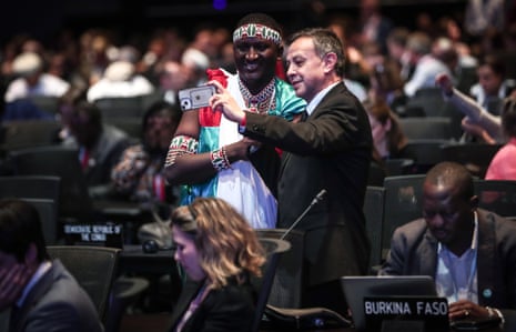 Delegates taking a few selfies.