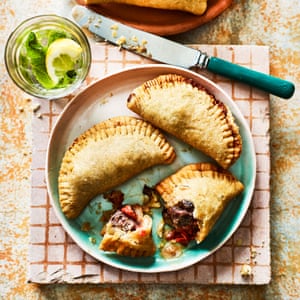 Cretan pies with slow-cooked lamb, aubergine and sheepâs cheese bechamel.