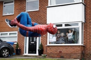 Stockport Spider Men bringing smiles to children in lockdown