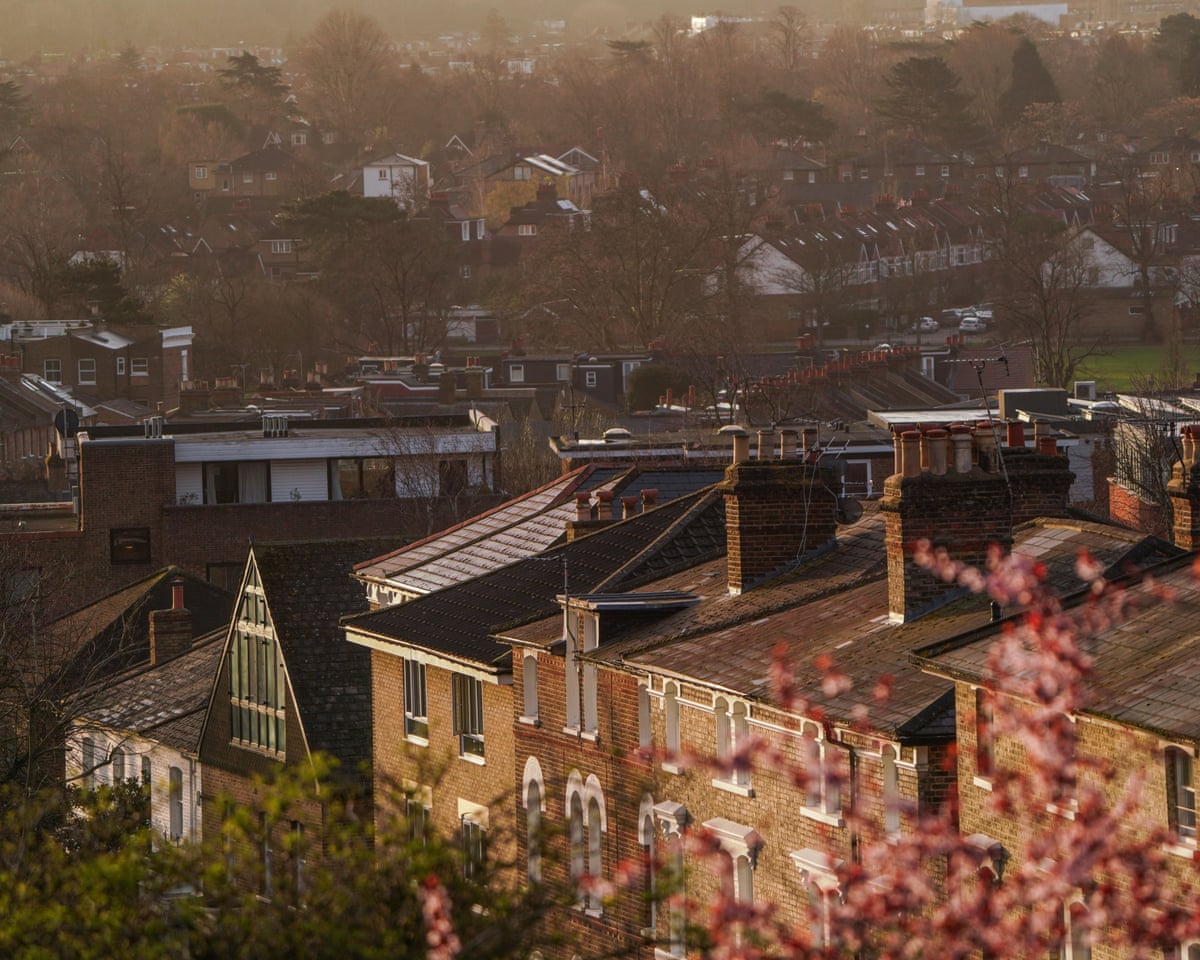 Residential buildings at sunrise in Wimbledon