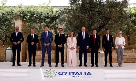 G7 lineup in Italy.
