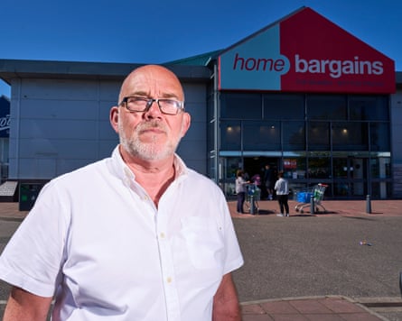 Ian Clayton stands outside Home Bargains