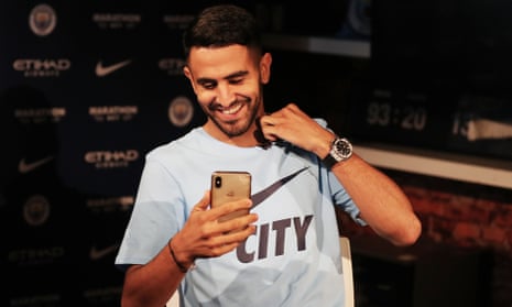 Riyad Mahrez is happy to have signed for Manchester City.