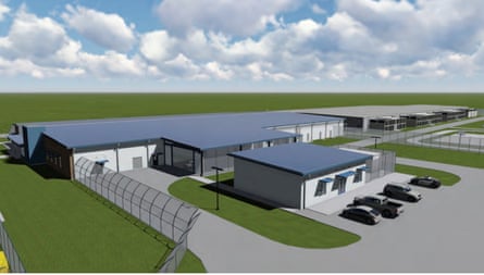 Proposed detention center at Prairieland, Texas.