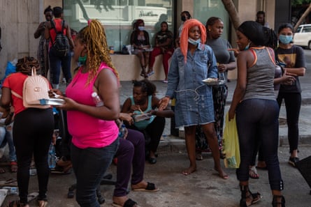 A Kenyan migrant workers camp in Beirut, Lebanon