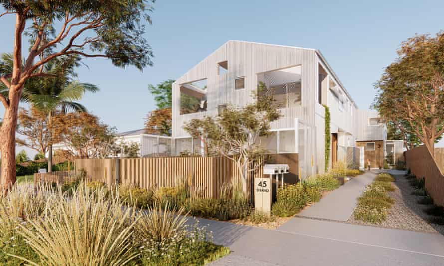 Model of Ys Housing townhouse project in Melbourne powered by 100% renewable energy