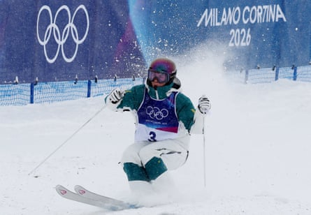 Australia’s Jakara Anthony skis to victory in the women’s dual moguls in Livigno at the 2026 Winter Olympics