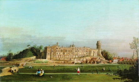 Canaletto’s idyllic depiction of Warwick Castle, from 1748.