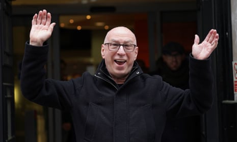 Ken Bruce leaving BBC Wogan House after presenting his last BBC Radio 2 show.