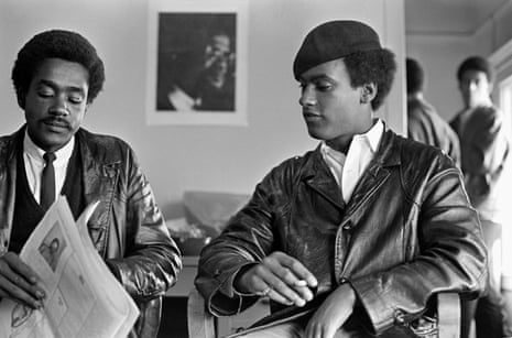 Huey J Newton and Bobby Seale at party headquarters in San Francisco in 1967.