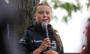 Greta Thunburg: ‘It’s insane that a 16-year-old has to cross the Atlantic in order to take a stand, but that’s how it is.’