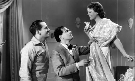 Fredric March, Joseph Schildkraut and Janet Gaynor in A Star Is Born (1937)