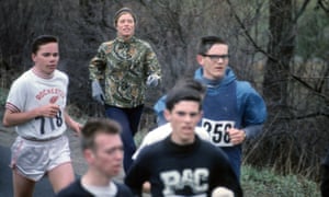 ‘I felt as though I was setting women free’: Roberta Gibb at the 1967 Boston Marathon, running unofficially without a bib as women were not allowed to compete until 1972.