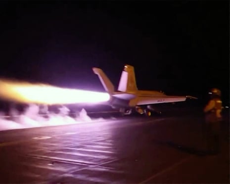 US forces launching what the military says are strikes targeting Iranian military capabilities