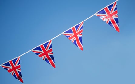Union Jack Bunting and blue sky