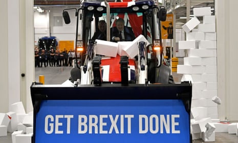 Boris Johnson’s stunt with a polystyrene wall and a slogan draped digger was obligingly used by newspapers during the campaign. 