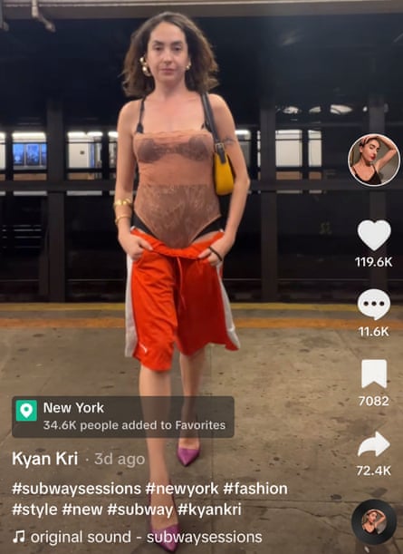 Gym shorts and a leotard: subway rider's bonkers looks divide