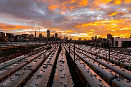 Johannesburg’s Park station, in the city’s Central Business District, at sunrise.
