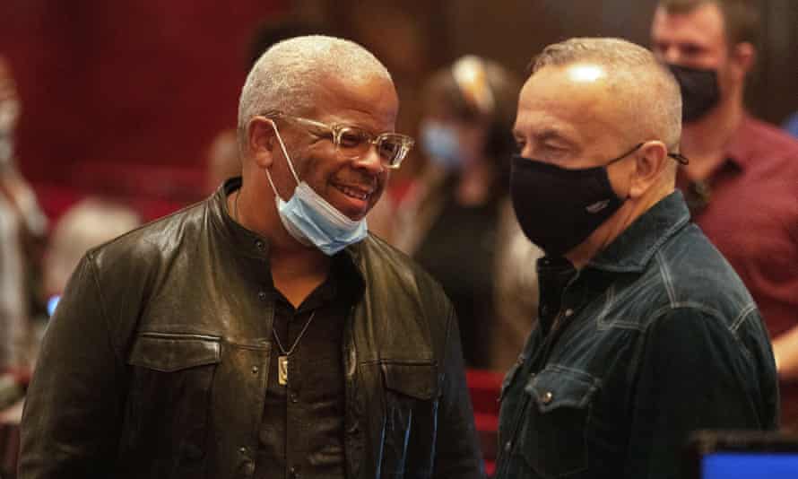 Terence Blanchard talks with co-director James Robinson at intermission
