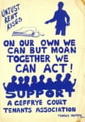 Fair rent campaign poster designed by Mick Hugo in the 1970s