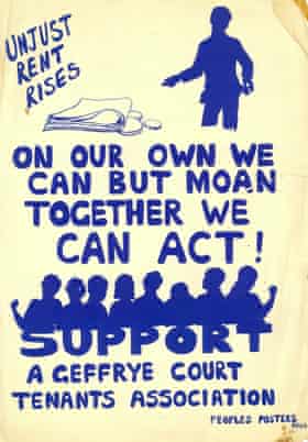 Fair rent campaign poster designed by Mick Hugo in the 1970s