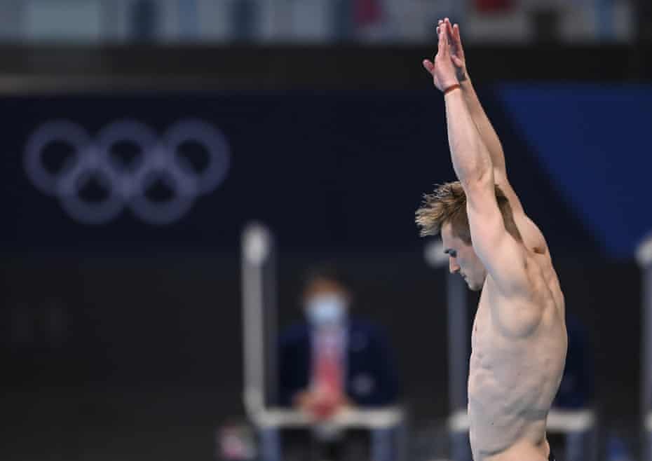 Jack Laugher of Great Britain competes during the men’s 3m springboard final.
