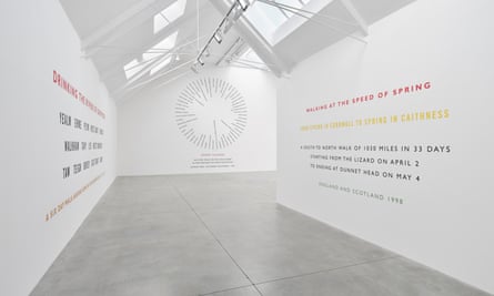 Richard Long’s Drinking the rivers of Dartmoor, at Lisson Gallery, London.