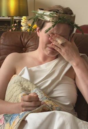 Anxious … Hannah Jarrett-Scott as Valeria.