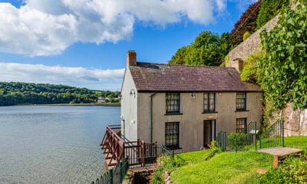 The Dylan Thomas Boathouse in Laugharne, Wales.