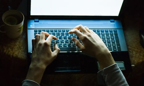 hacker using laptop