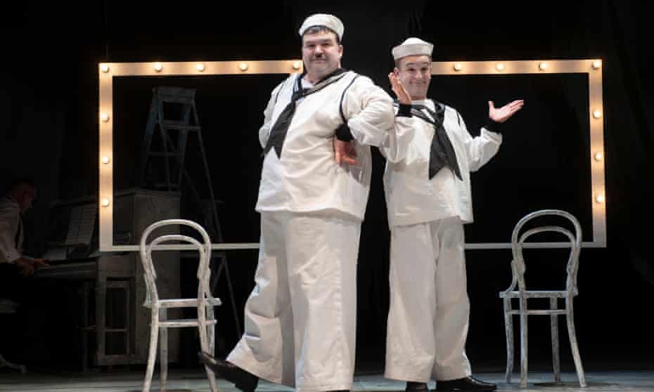 Beyond tomfoolery … Stephen McNicoll as Oliver Hardy and Barnaby Power as Stan Laurel in the Royal Lyceum production of Laurel &amp; Hardy.
