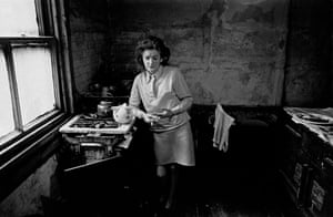 Newcastle upon Tyne, 1972. A housewife in her kitchen