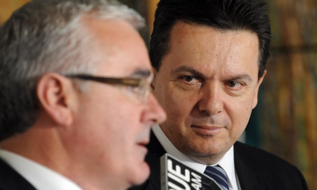 Andrew Wilkie, left, and Nick Xenophon