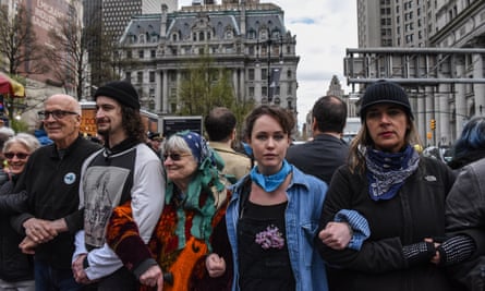The Extinction Rebellion protest in New York on 17 April.