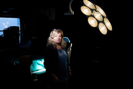 Berta Gambina in the maternity ward.