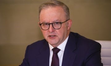 Prime minister Anthony Albanese at a national cabinet meeting