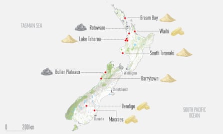 Map of new and expanded mining projects