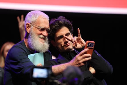 Two men take a selfie