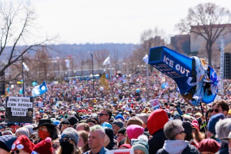 No Kings protests live updates: hundreds of thousands rally in cities around the world against Trump and his administration