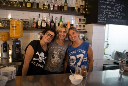 The Esteve sisters, Cristina, Gloria and Gemma, who run Bar Cervantes, which has survived by not changing at all.
