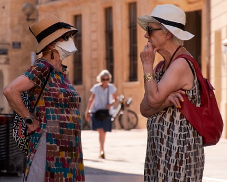 A resident wears a protective face mask in Bordeaux, France.