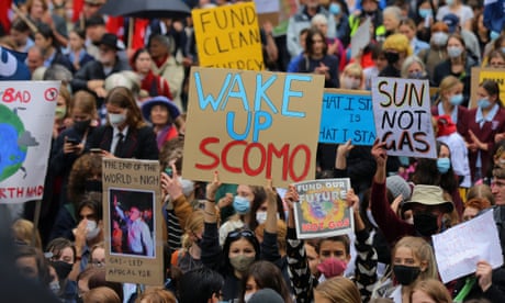 Climate protest by students in Sydney