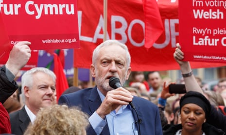 Jeremy Corbyn campaigning in Cardiff during April.